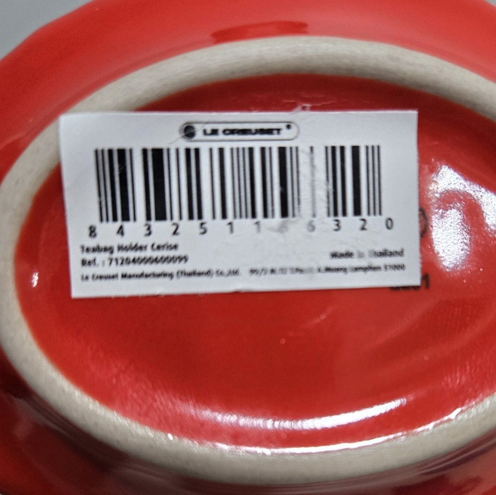 Cerise Tea Bag Holder Spoon Rest Le Creuset NEW - Picture 5 of 6